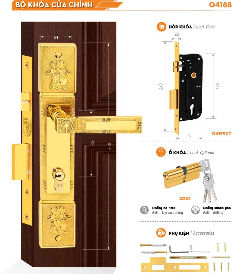 KHÓA VIỆT TIỆP 04188