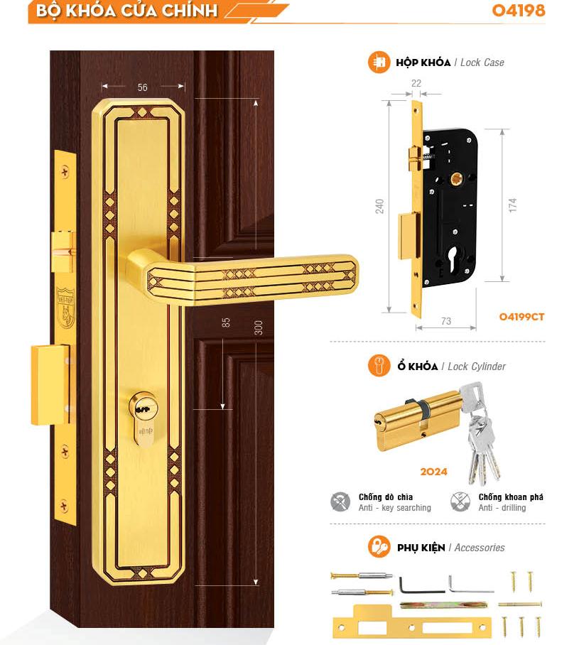 KHÓA VIỆT TIỆP 04198