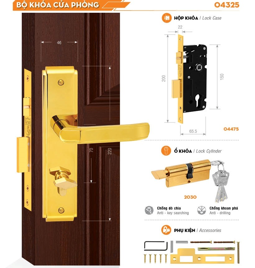 KHÓA VIỆT TIỆP 04325