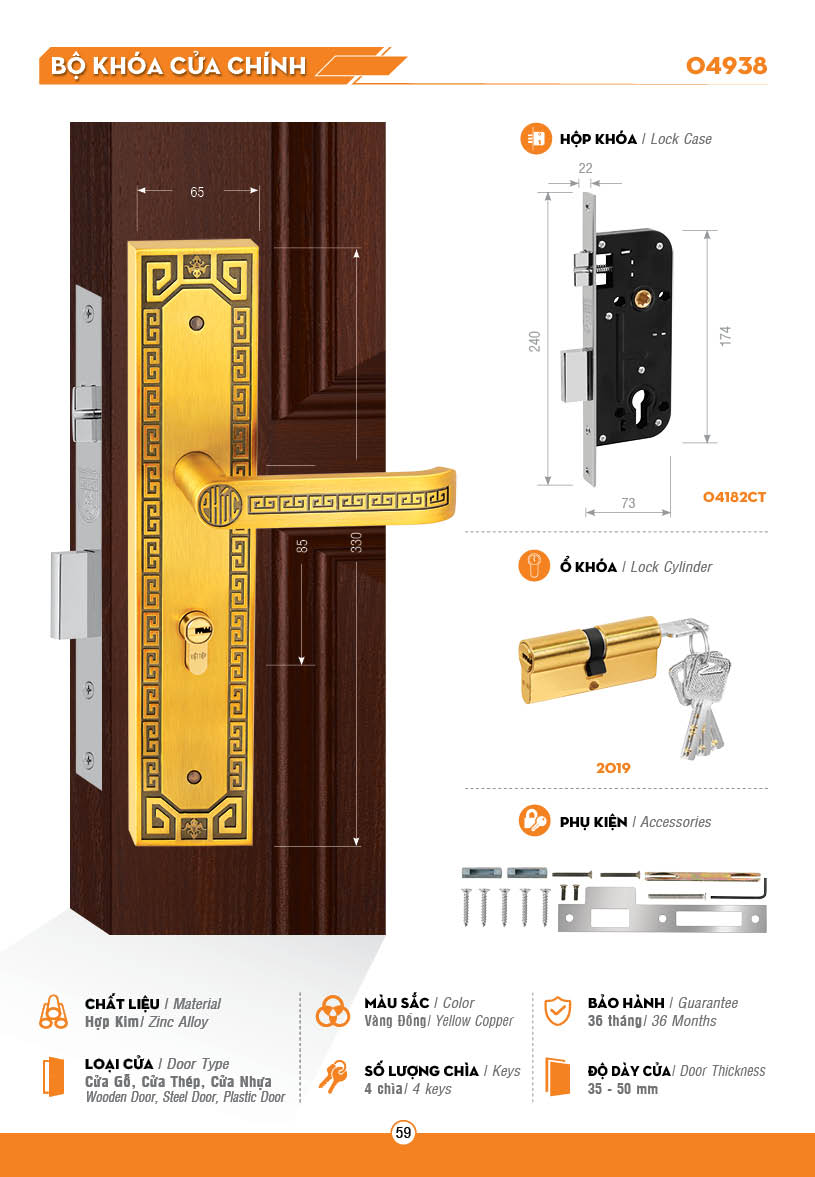 KHÓA VIỆT TIỆP 04938