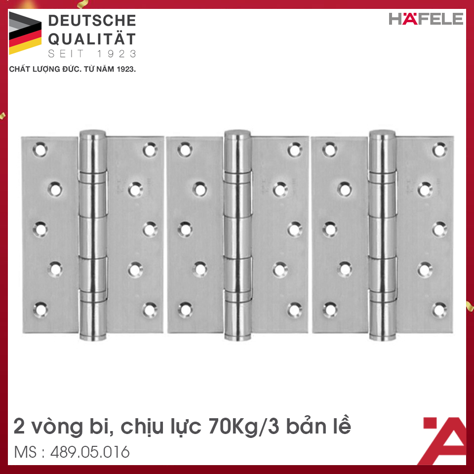 BẢN LỀ HAFELE 489.05.016 DIY 2 VÒNG BI 100MM